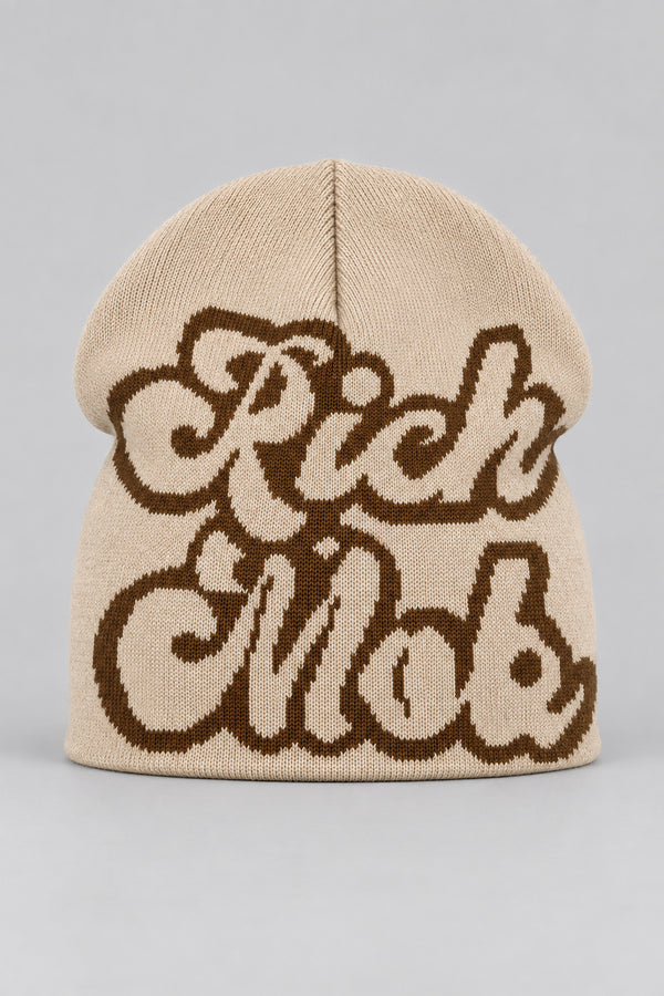 Bonnet Y2K 'Rich Mob' beige