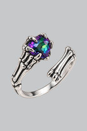 Bague Skull Punk — vue studio sur fond gris