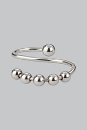 Bague Spinner Anxiété Argenté — vue studio sur fond gris
