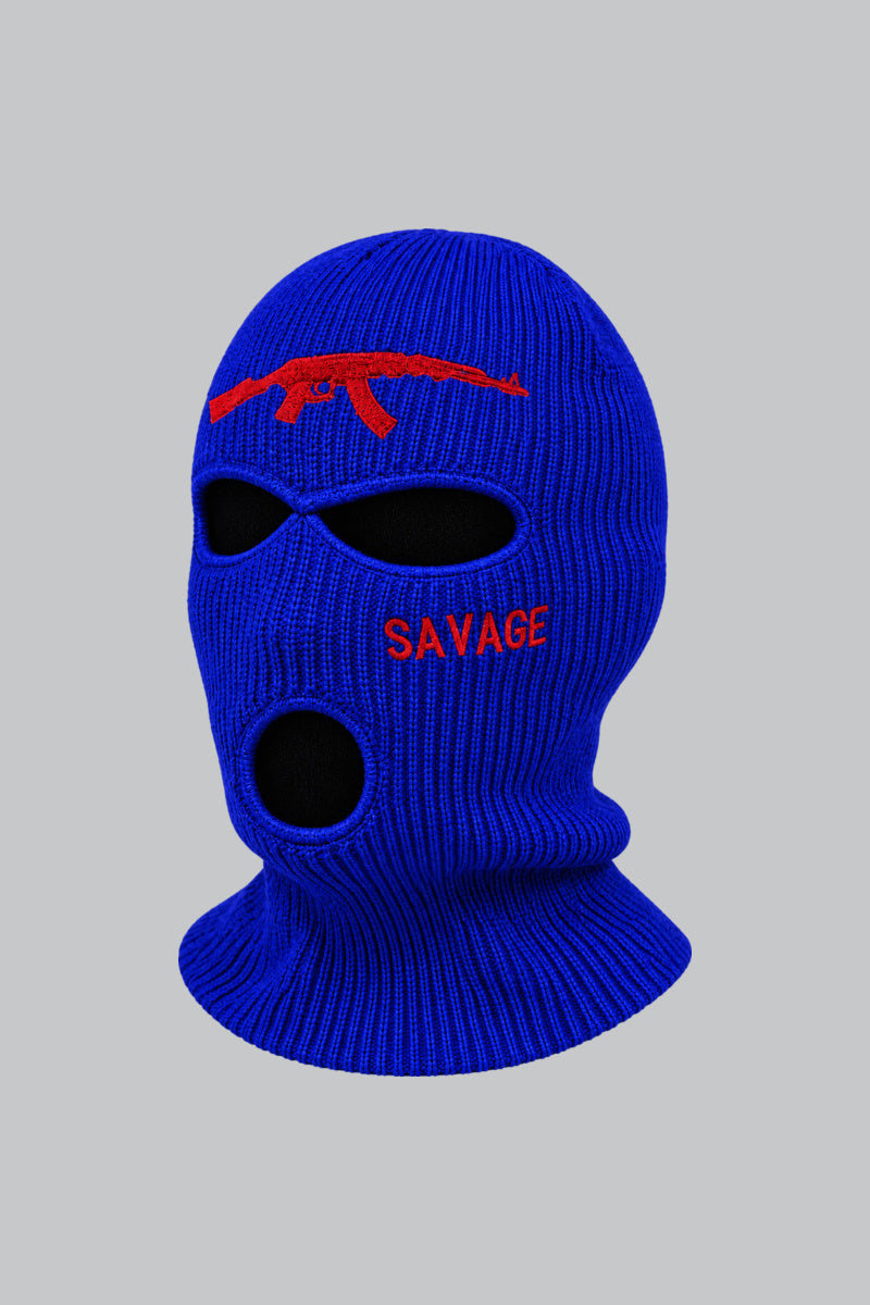 Cagoule Streetwear Bleu — vue studio sur fond gris