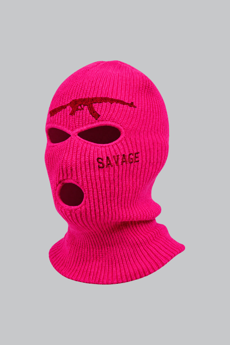 Cagoule Rave Rose — vue studio sur fond gris