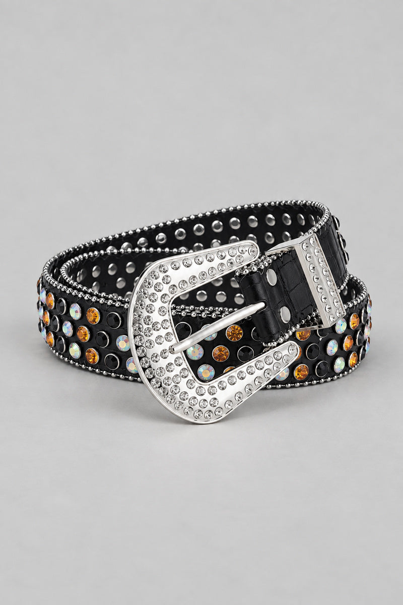 Ceinture Dorée Hip-Hop — seule sur fond gris studio