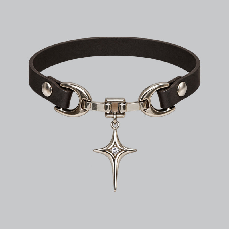 Collier Choker Punk — vue studio sur fond gris