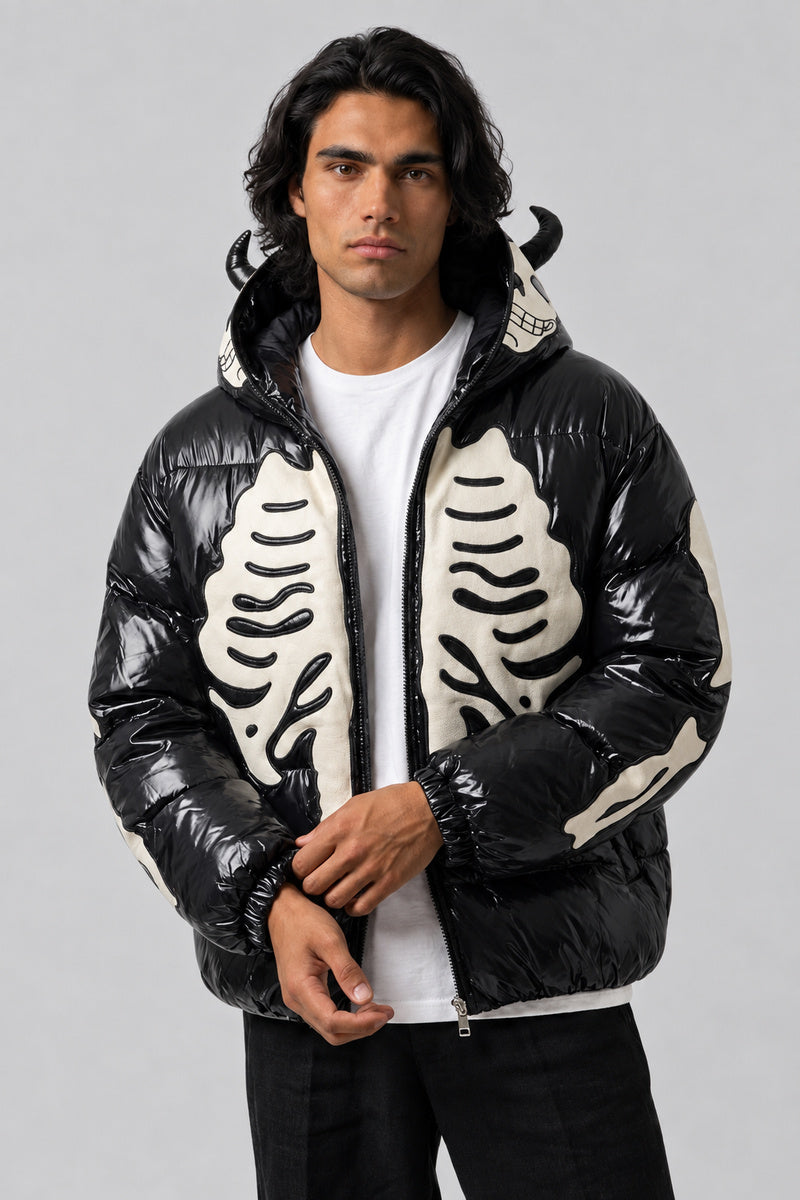 Doudoune Skull Dark — vue de face, Y2K CLUB