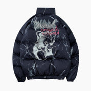 Doudoune Y2K mixte édition 'Cosmic Bear' de couleur noire