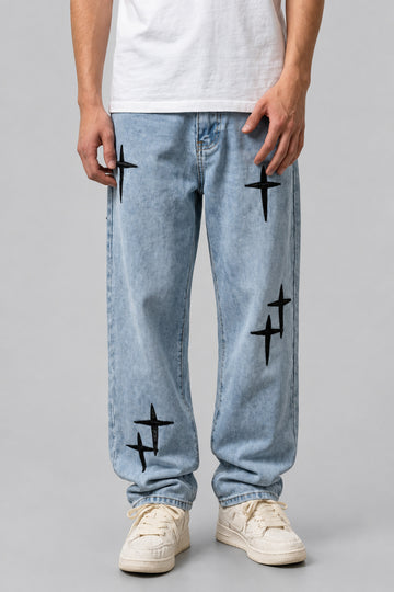 Jean Imprimé Floral Baggy