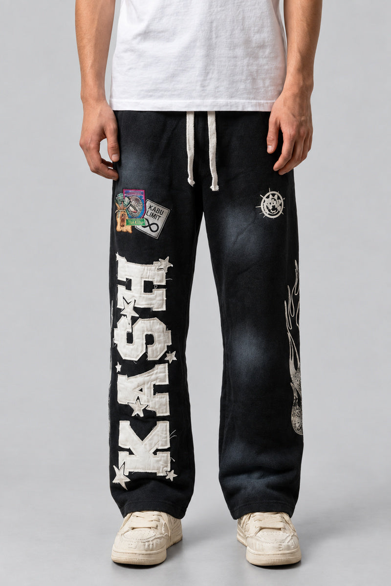 Jogging Baggy Hip-Hop — vue de face, Y2K CLUB