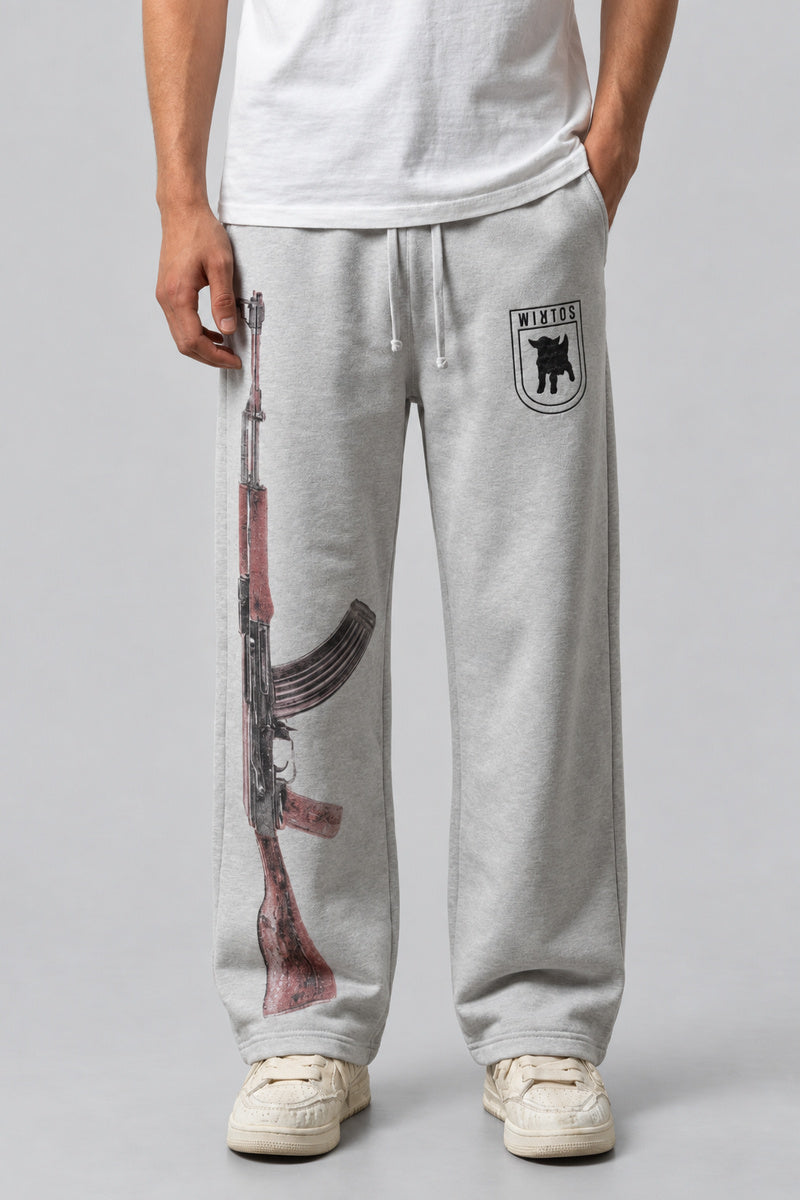 Jogging Brodé Streetwear — vue de face, Y2K CLUB