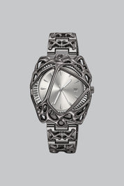 Montre Punk Argent Argenté — vue studio sur fond gris