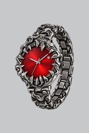 Montre Sport Gothique Rouge — vue studio sur fond gris