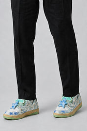 Sneakers Patchwork Y2K — Blue — vue portée | Y2K Club