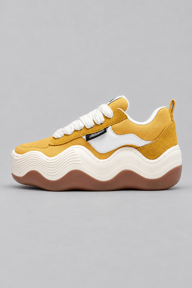 Sneakers Plateforme Gothique — Yellow — vue de profil | Y2K Club