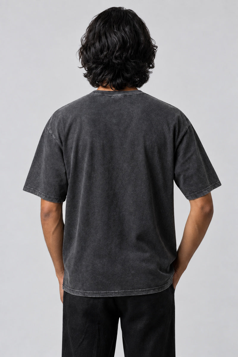 Dos uni du t-shirt Léopard gris délavé, porté par un homme.