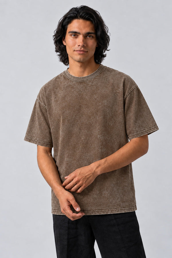 T-Shirt Y2K Uni marron