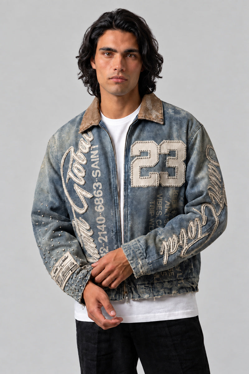 Veste Brodée Americana — vue de face, Y2K CLUB
