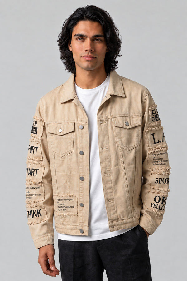 Veste Denim Patchwork